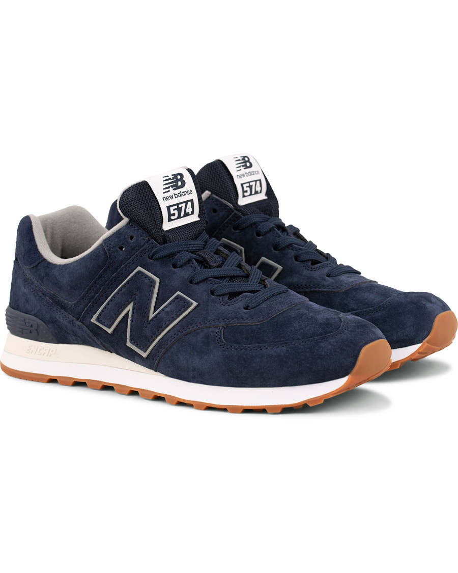 Homme | New Balance 574 Running Sneaker Navy Suede | New Balance | 574 Running Sneaker Navy Suede