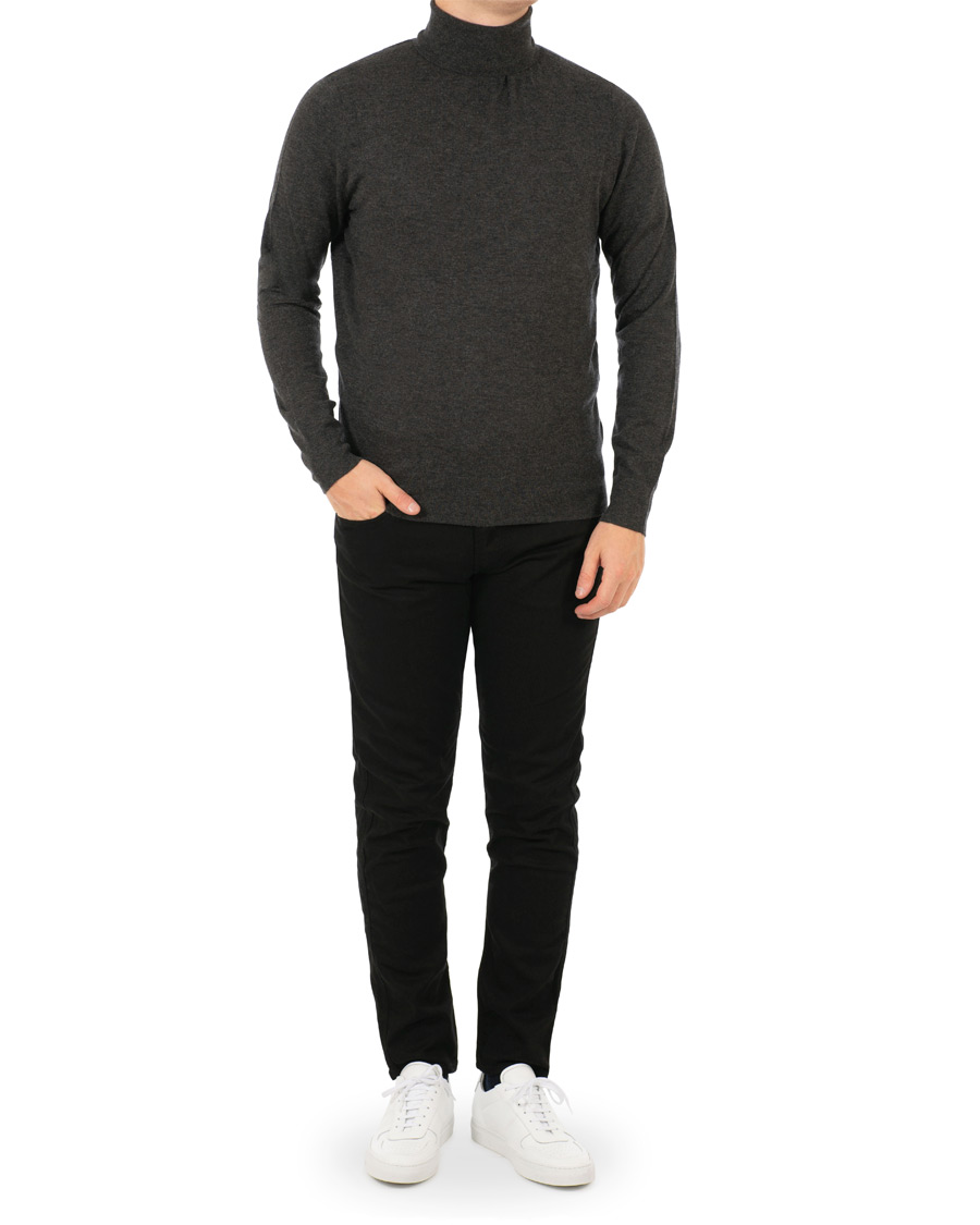 Homme | Pulls Et Tricots | Filippa K | Wool/Silk Rollneck Dark Grey Melange