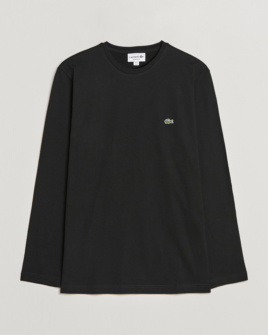 Homme | T-shirts | Lacoste | Long Sleeve Crew Neck T-Shirt Black