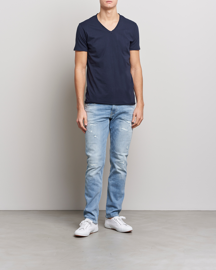 Homme | T-shirts | Replay | V-Neck Tee Navy