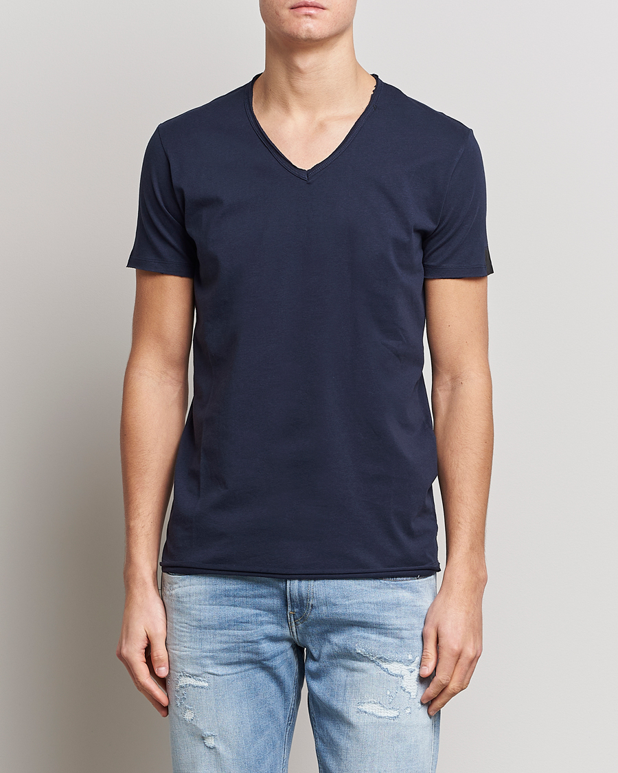 Homme | T-shirts À Manches Courtes | Replay | V-Neck Tee Navy