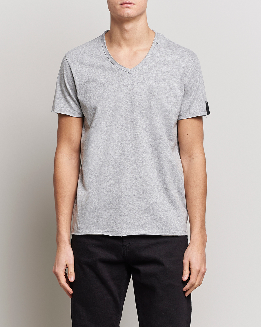 Homme | T-shirts À Manches Courtes | Replay | V-Neck Tee Grey