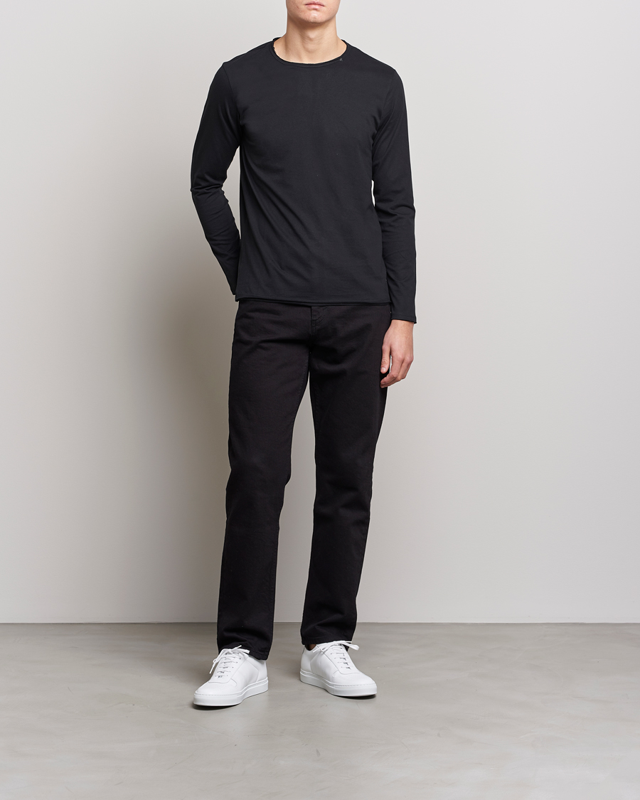 Homme | T-shirts | Replay | Crew Neck Long Sleeve Tee Black