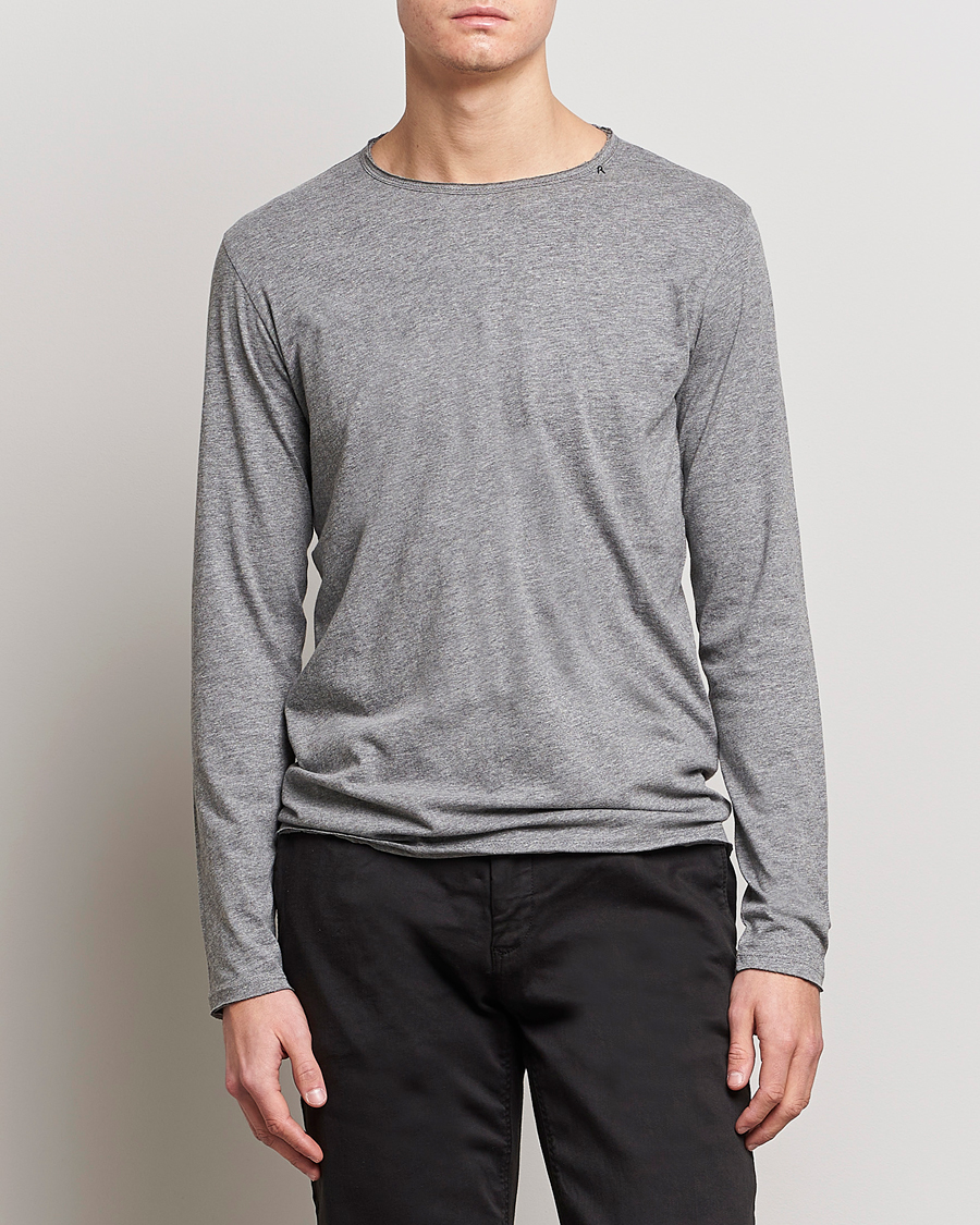 Homme | T-shirts À Manches Longues | Replay | Crew Neck Long Sleeve Tee Grey