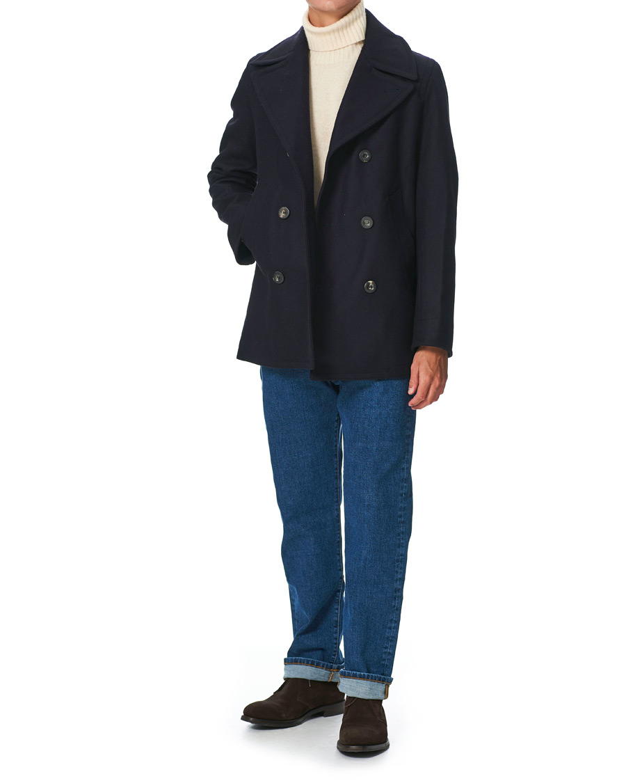 Homme | Manteaux Et Vestes | Private White V.C. | Wool Melton Peacoat Midnight