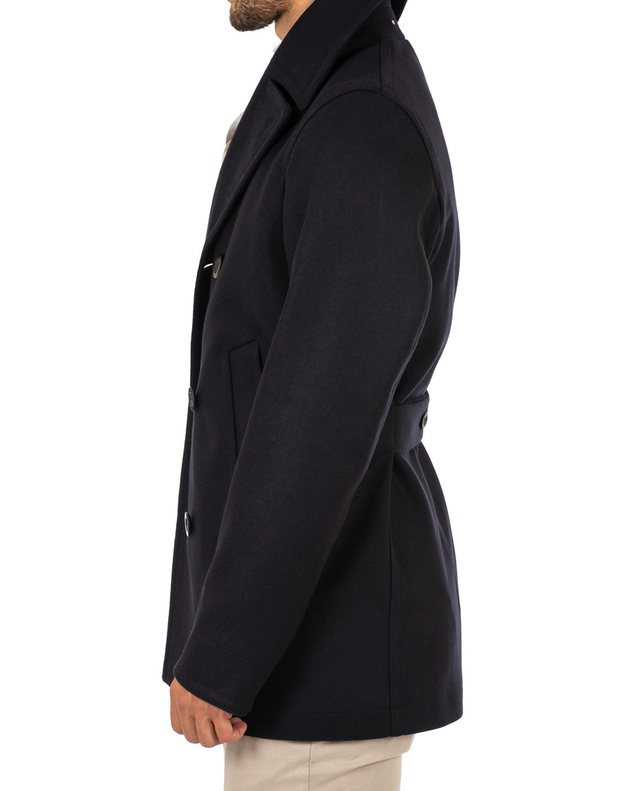 Homme | Manteaux Et Vestes | Private White V.C. | Wool Melton Peacoat Midnight