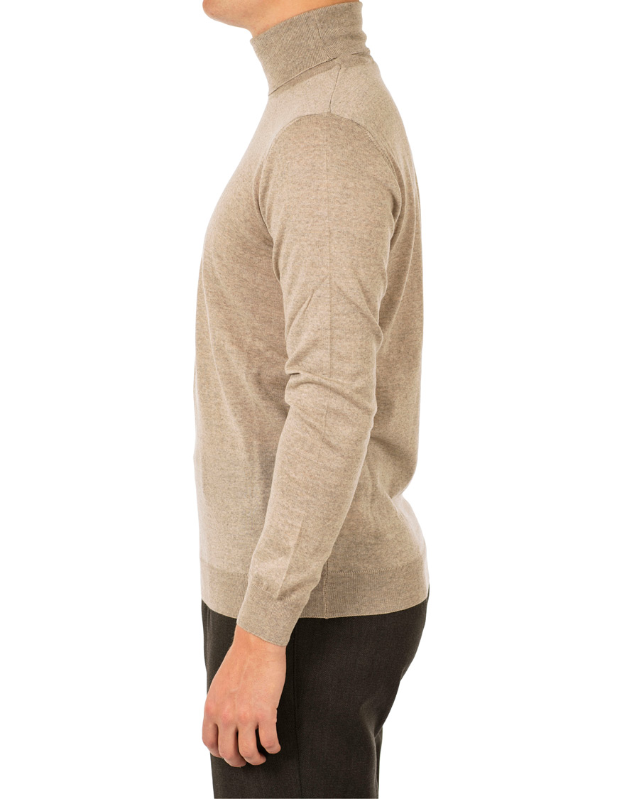 Homme | Pulls Et Tricots | Oscar Jacobson | Cole Extra Fine Merino Rollneck Beige