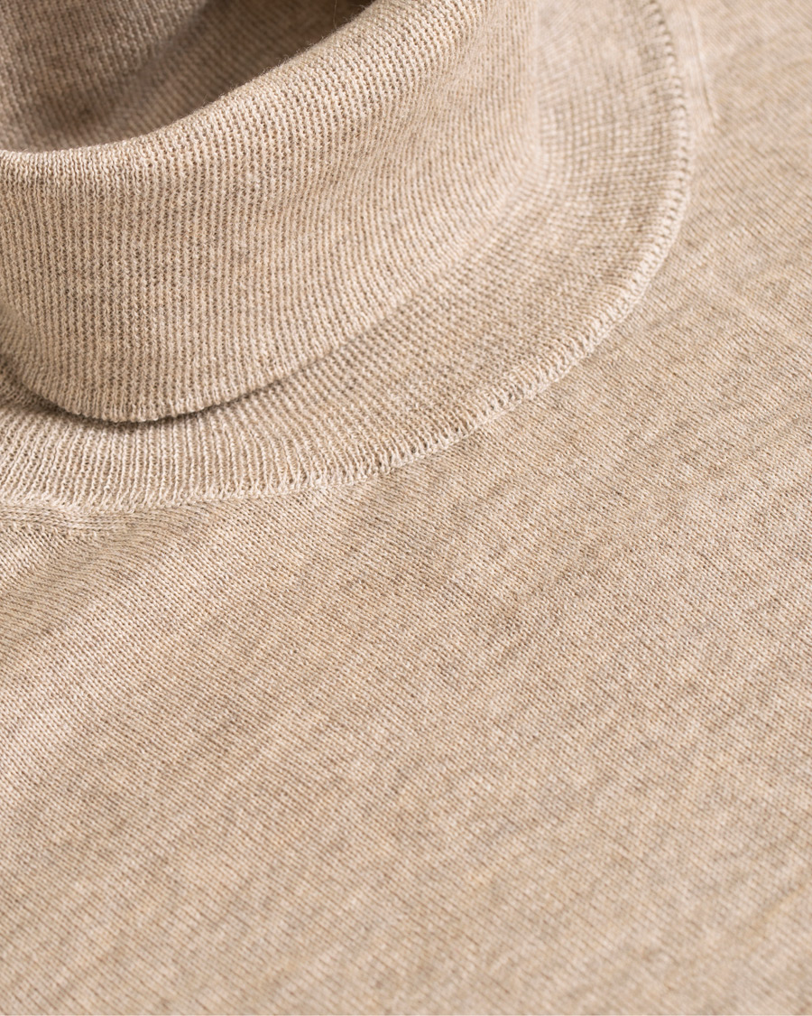 Homme | Pulls Et Tricots | Oscar Jacobson | Cole Extra Fine Merino Rollneck Beige