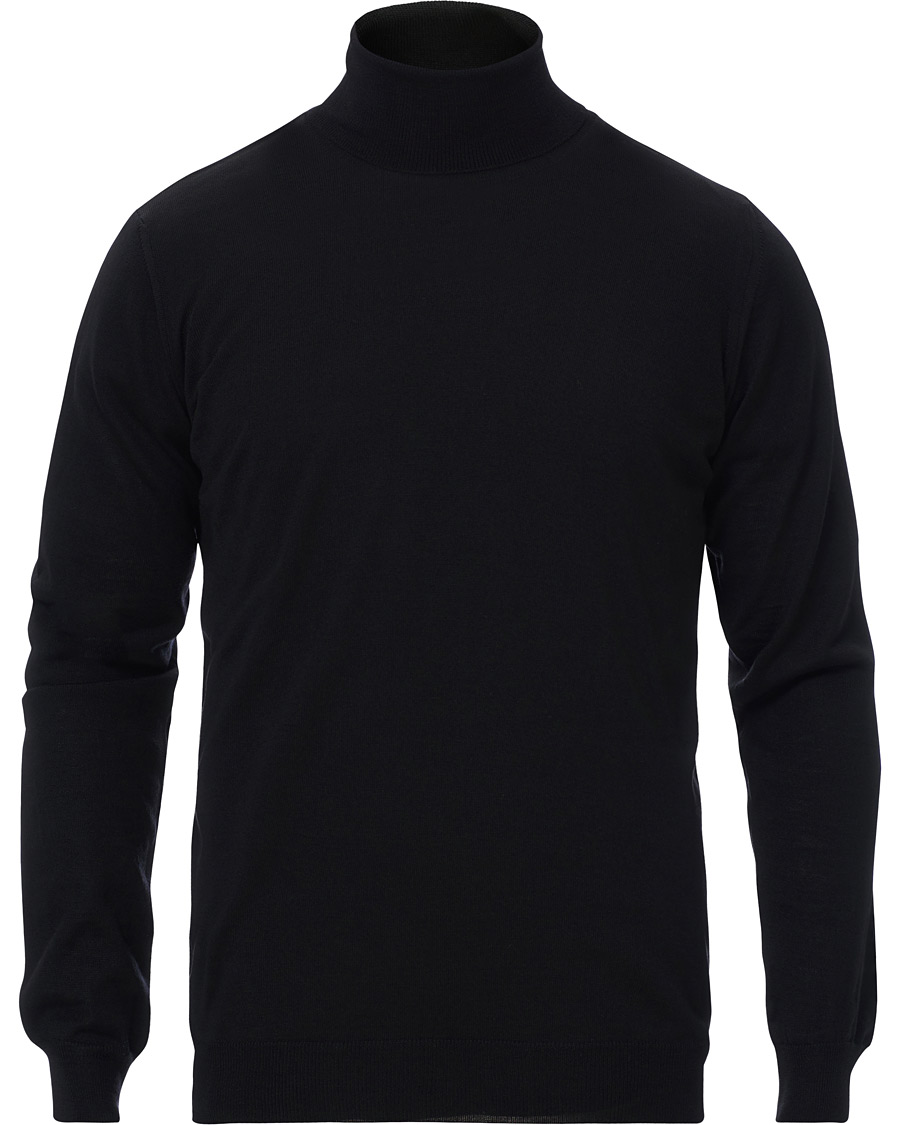 Homme | Pulls Et Tricots | Oscar Jacobson | Cole Extra Fine Merino Rollneck Black