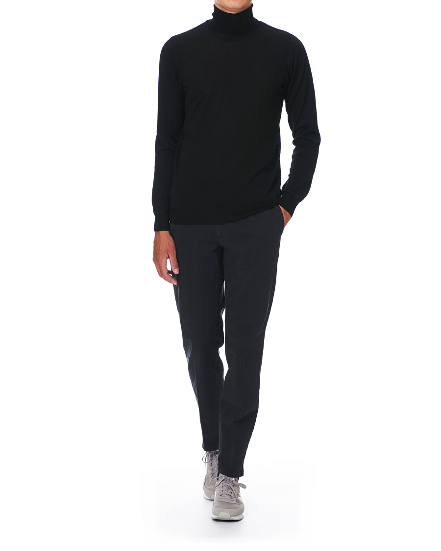 Homme | Pulls Et Tricots | Oscar Jacobson | Cole Extra Fine Merino Rollneck Black