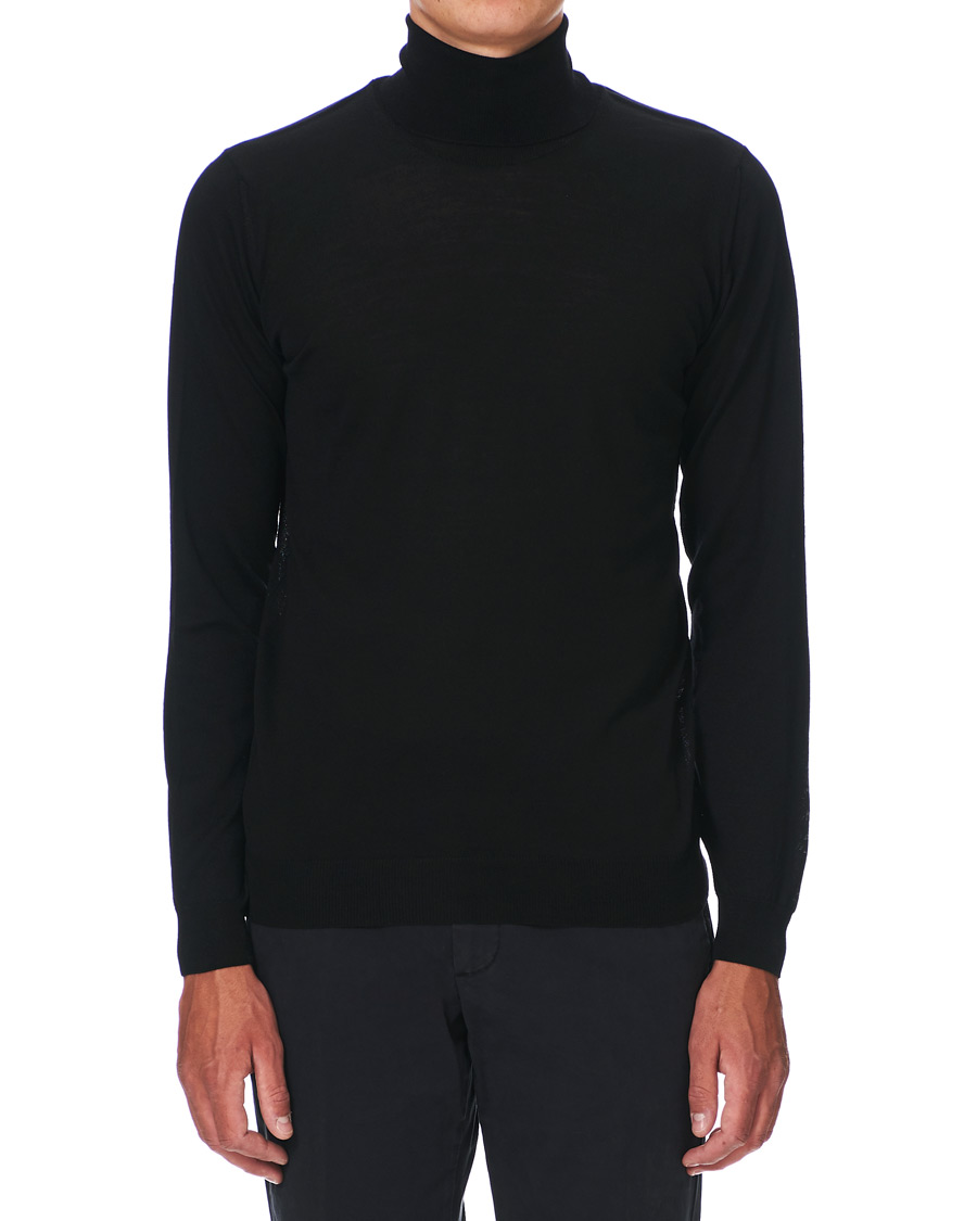 Homme | Pulls Et Tricots | Oscar Jacobson | Cole Extra Fine Merino Rollneck Black