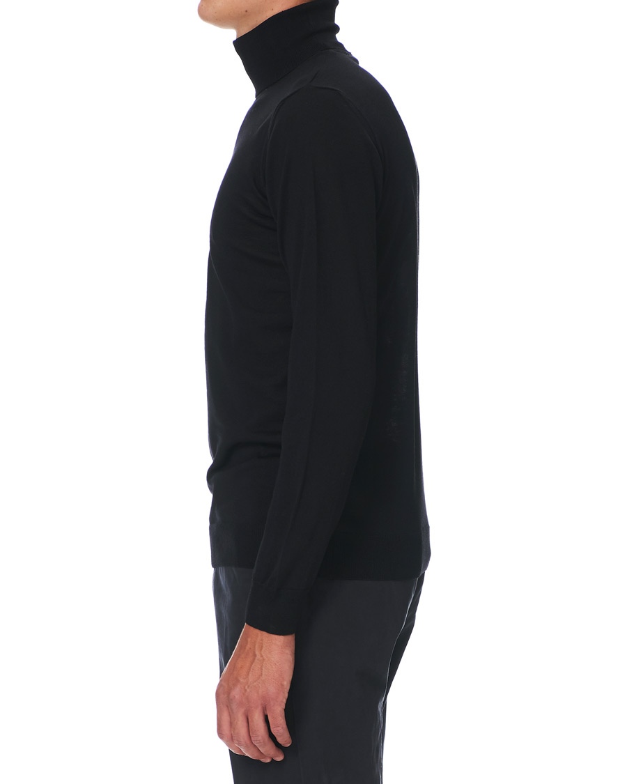 Homme | Pulls Et Tricots | Oscar Jacobson | Cole Extra Fine Merino Rollneck Black