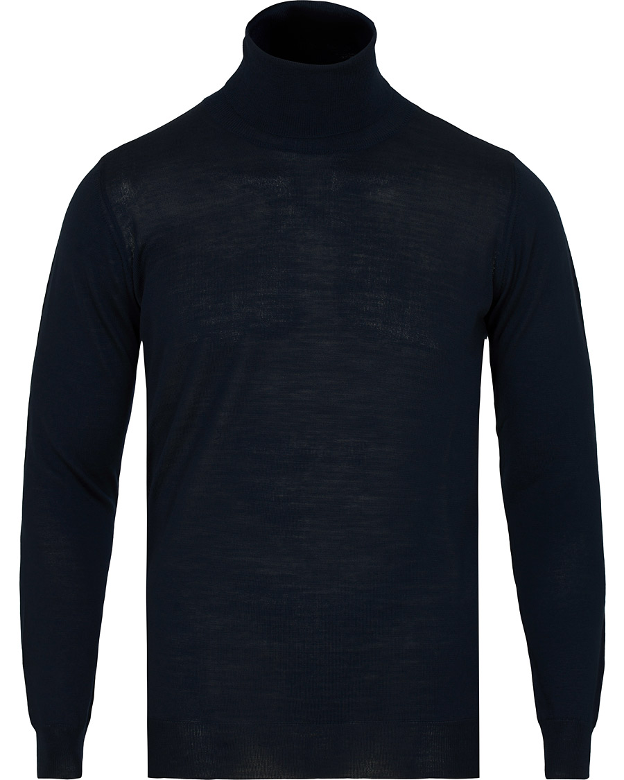 Homme | Pulls Et Tricots | Oscar Jacobson | Cole Extra Fine Merino Rollneck Navy