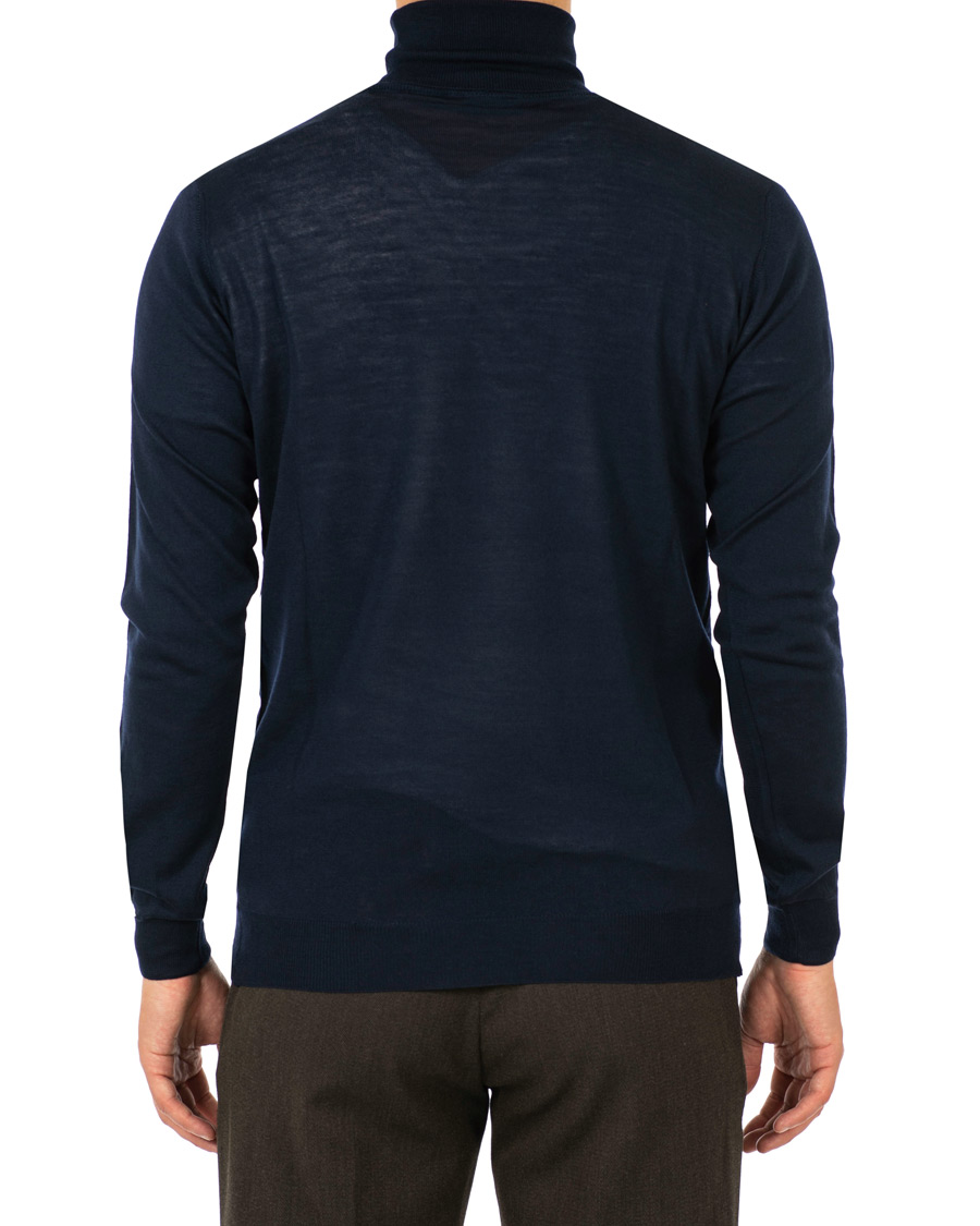 Homme | Pulls Et Tricots | Oscar Jacobson | Cole Extra Fine Merino Rollneck Navy