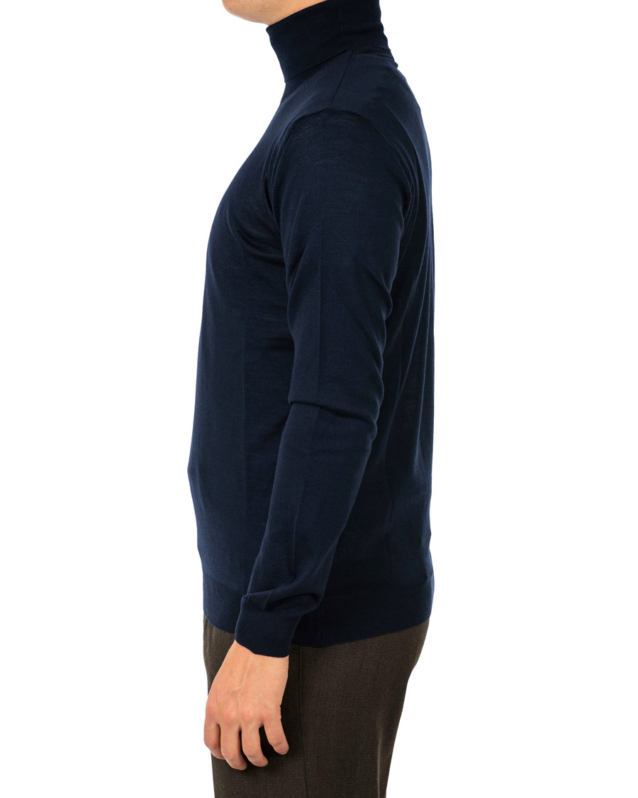 Homme | Pulls Et Tricots | Oscar Jacobson | Cole Extra Fine Merino Rollneck Navy
