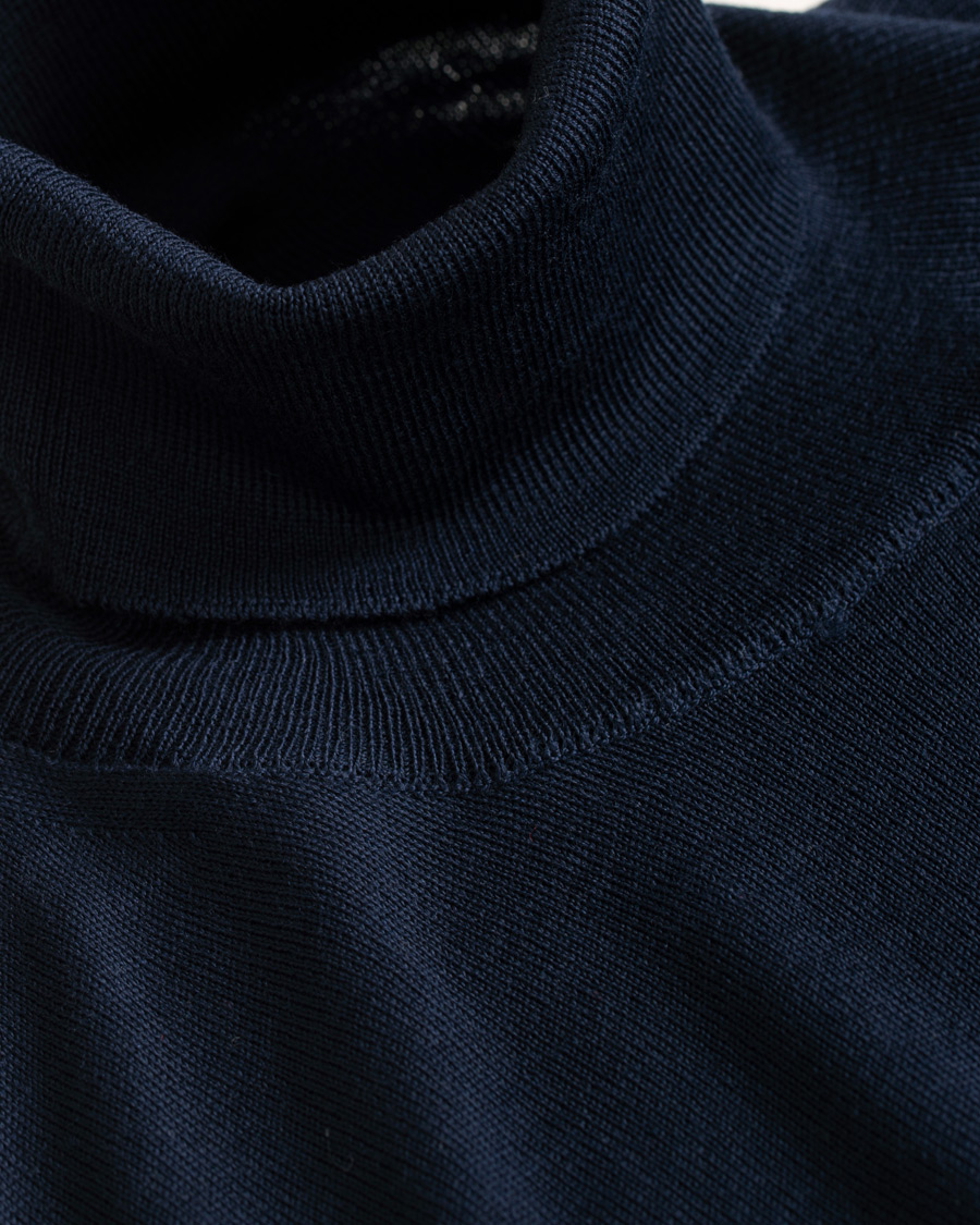 Homme | Pulls Et Tricots | Oscar Jacobson | Cole Extra Fine Merino Rollneck Navy
