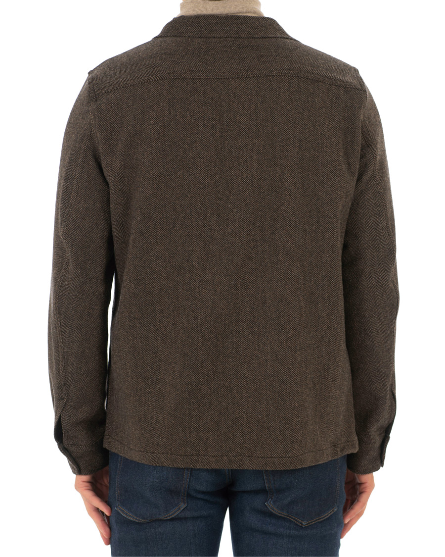 Homme | Manteaux Et Vestes | Oscar Jacobson | Hannes Herringbone Shirt Jacket Brown
