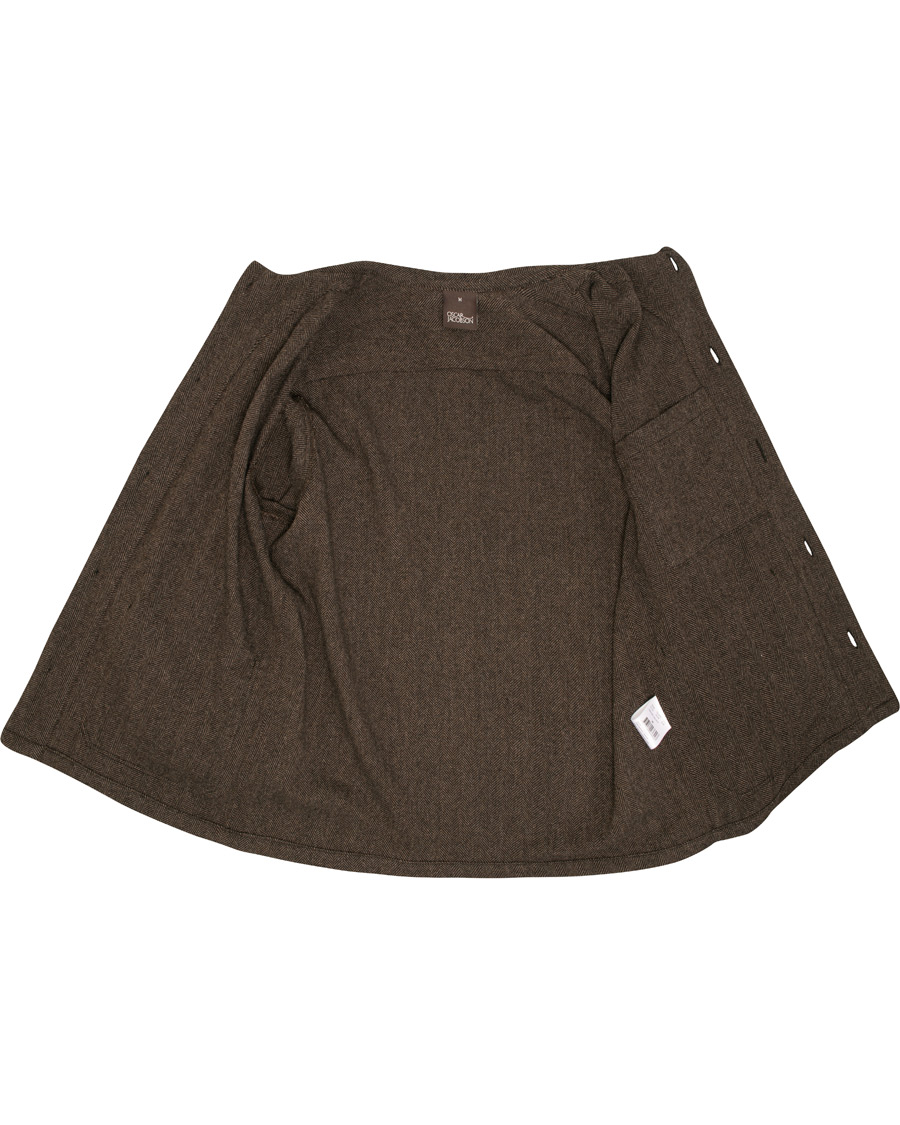 Homme | Manteaux Et Vestes | Oscar Jacobson | Hannes Herringbone Shirt Jacket Brown