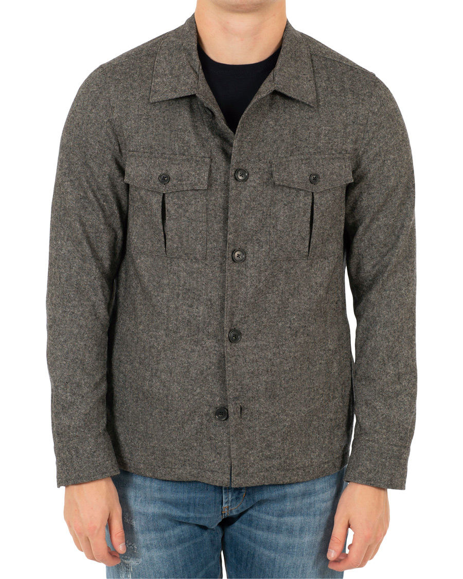 Homme | Manteaux Et Vestes | Oscar Jacobson | Helge Shirt Jacket Salt & Pepper