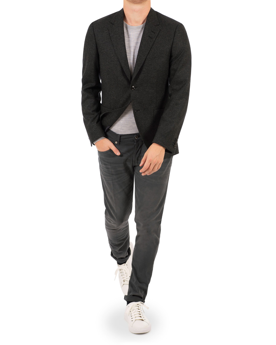 Homme | Blazers | Tiger of Sweden | Jamot Flannel Patch Pocket Blazer Dark Grey