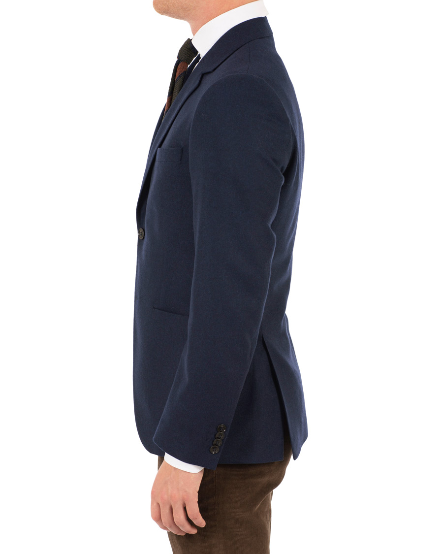 Homme | Blazers | Tiger of Sweden | Jamot Flannel Patch Pocket Blazer Navy