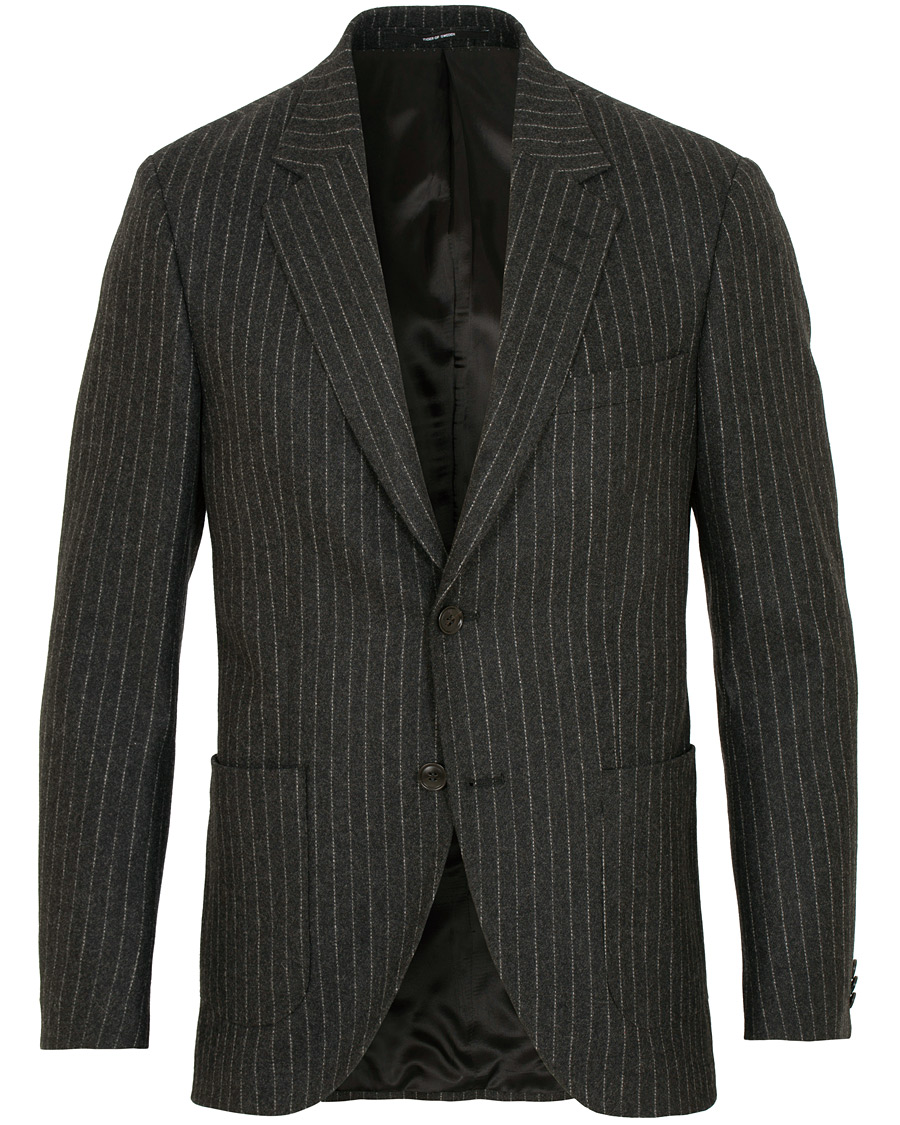 Homme | Blazers | Tiger of Sweden | Jamot Pinstripe Patch Pocket Blazer Dark Grey