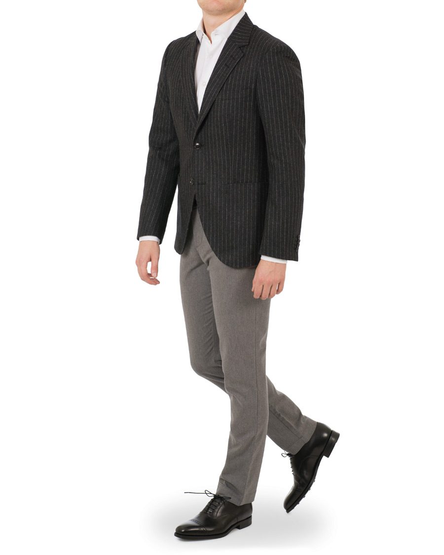Homme | Blazers | Tiger of Sweden | Jamot Pinstripe Patch Pocket Blazer Dark Grey