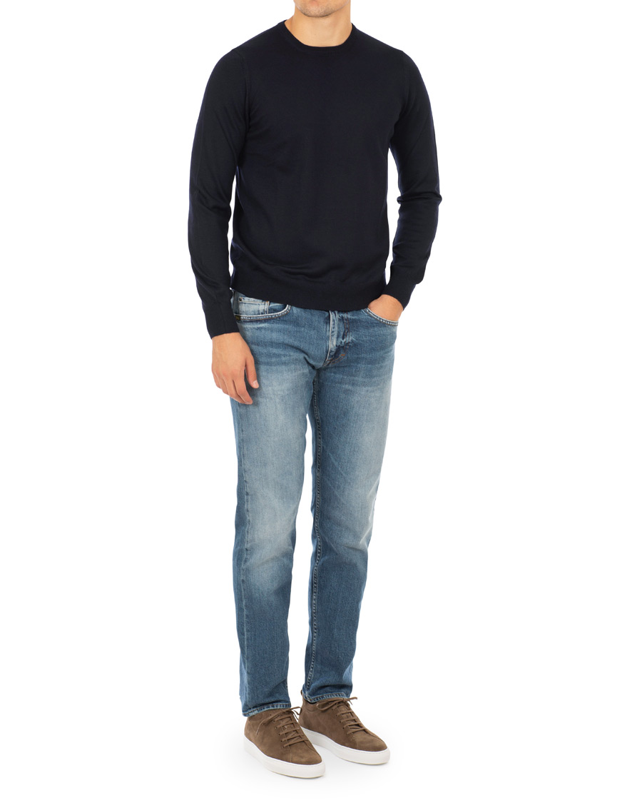 Homme | Jeans | Tiger of Sweden Jeans | Straight Lone Stretch Jeans Mid Blue