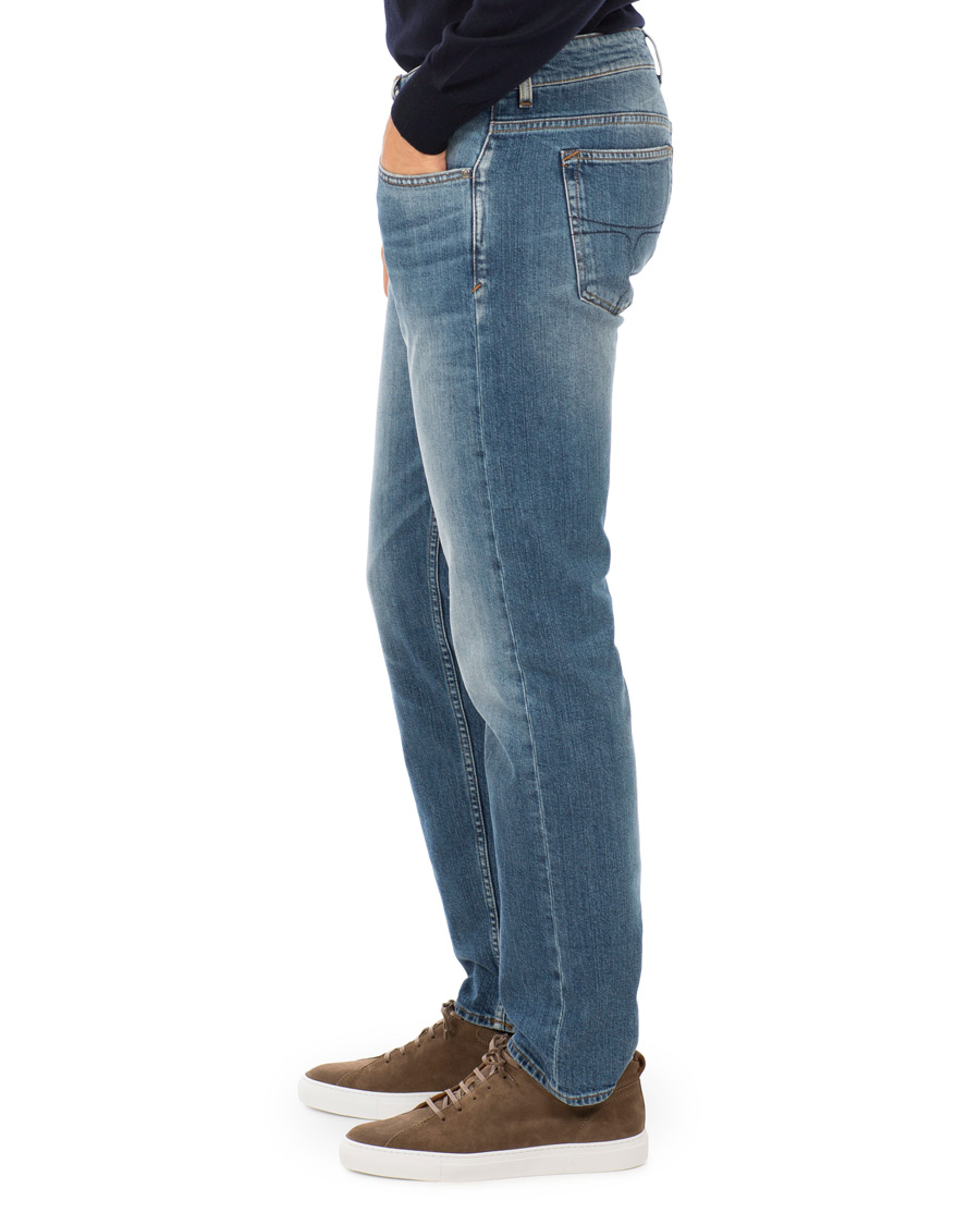 Homme | Jeans | Tiger of Sweden Jeans | Straight Lone Stretch Jeans Mid Blue