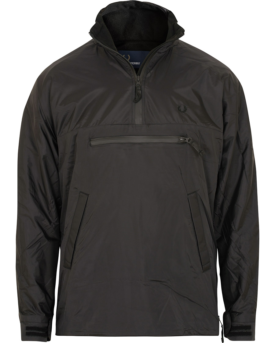 Homme | Manteaux Et Vestes | Fred Perry | Half Zip Hooded Jacket Black