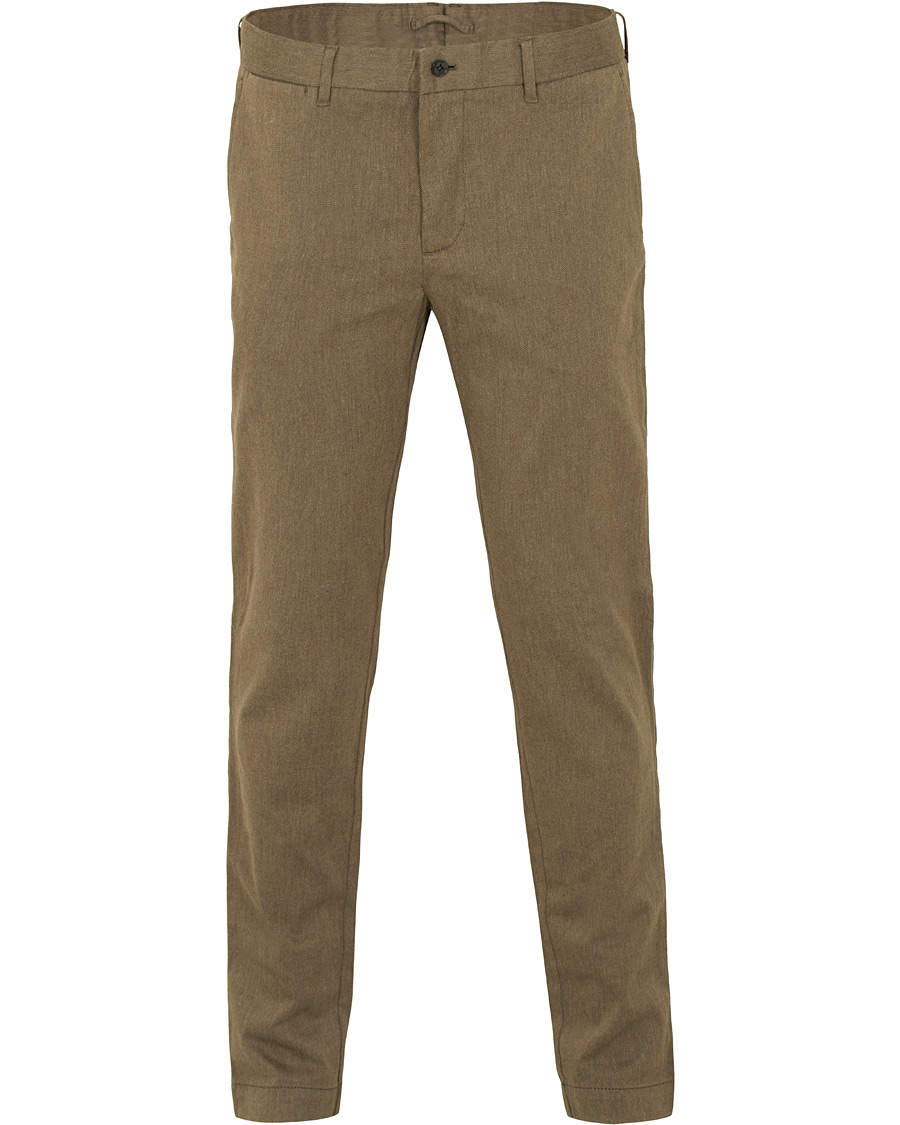 Homme | Pantalons | J.Lindeberg | Chaze Flannel Twill Trousers Olive