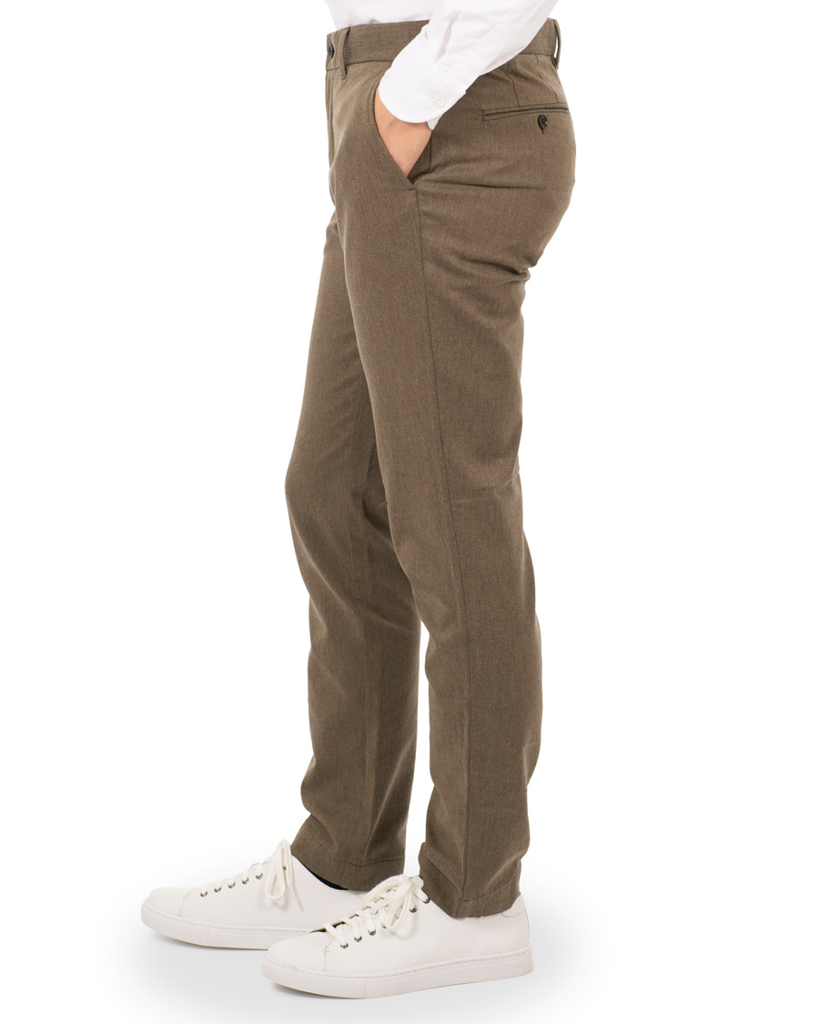 Homme | Pantalons | J.Lindeberg | Chaze Flannel Twill Trousers Olive