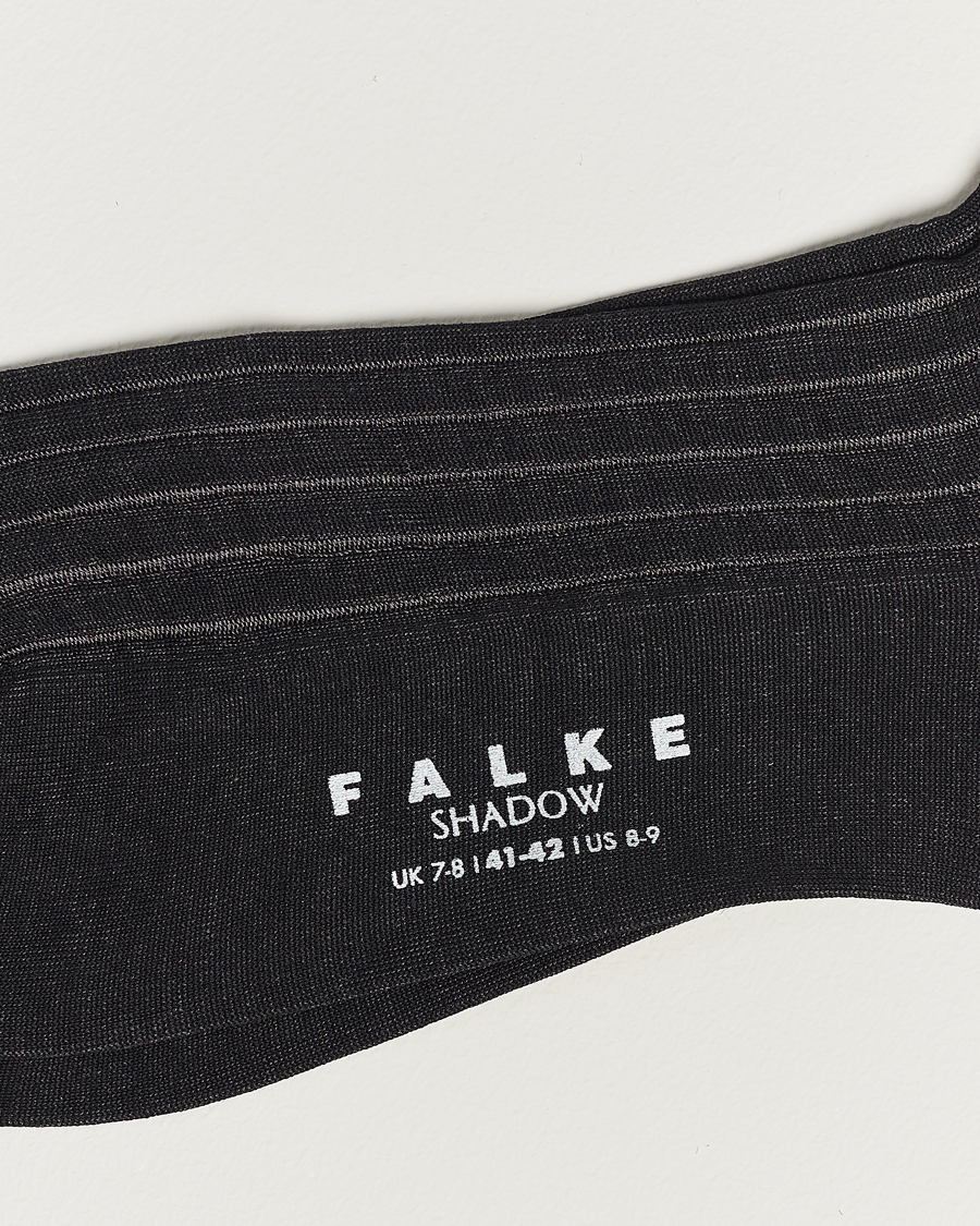 Homme |  | Falke | Shadow Stripe Sock Grey/White