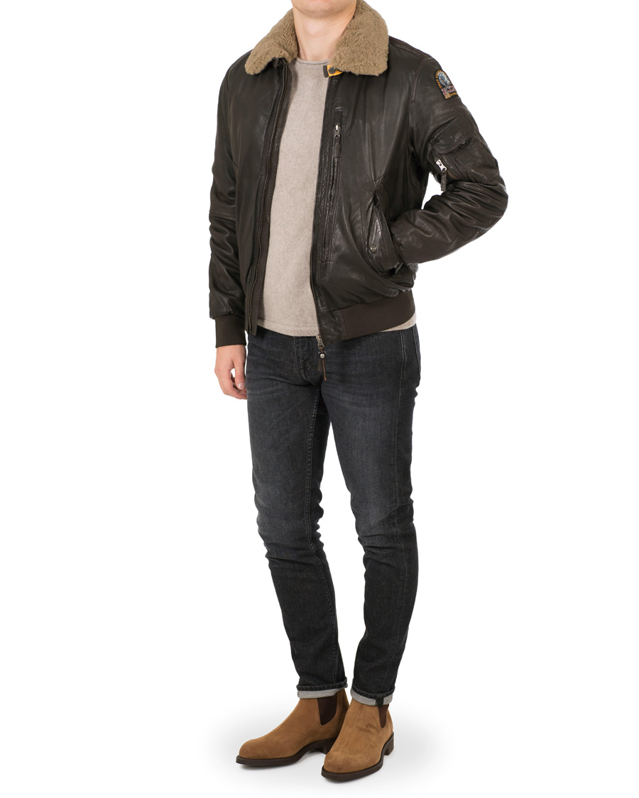 Homme | Manteaux Et Vestes | Parajumpers | Josh Leather Jacket Dark Brown