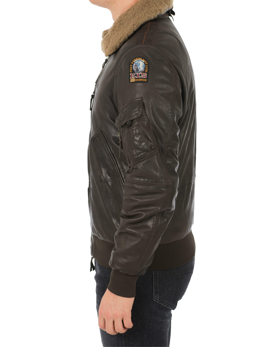 Homme | Manteaux Et Vestes | Parajumpers | Josh Leather Jacket Dark Brown