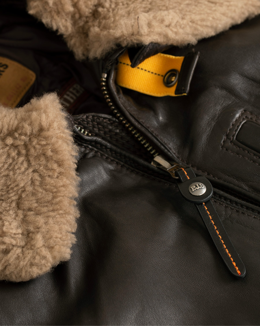 Homme | Manteaux Et Vestes | Parajumpers | Josh Leather Jacket Dark Brown