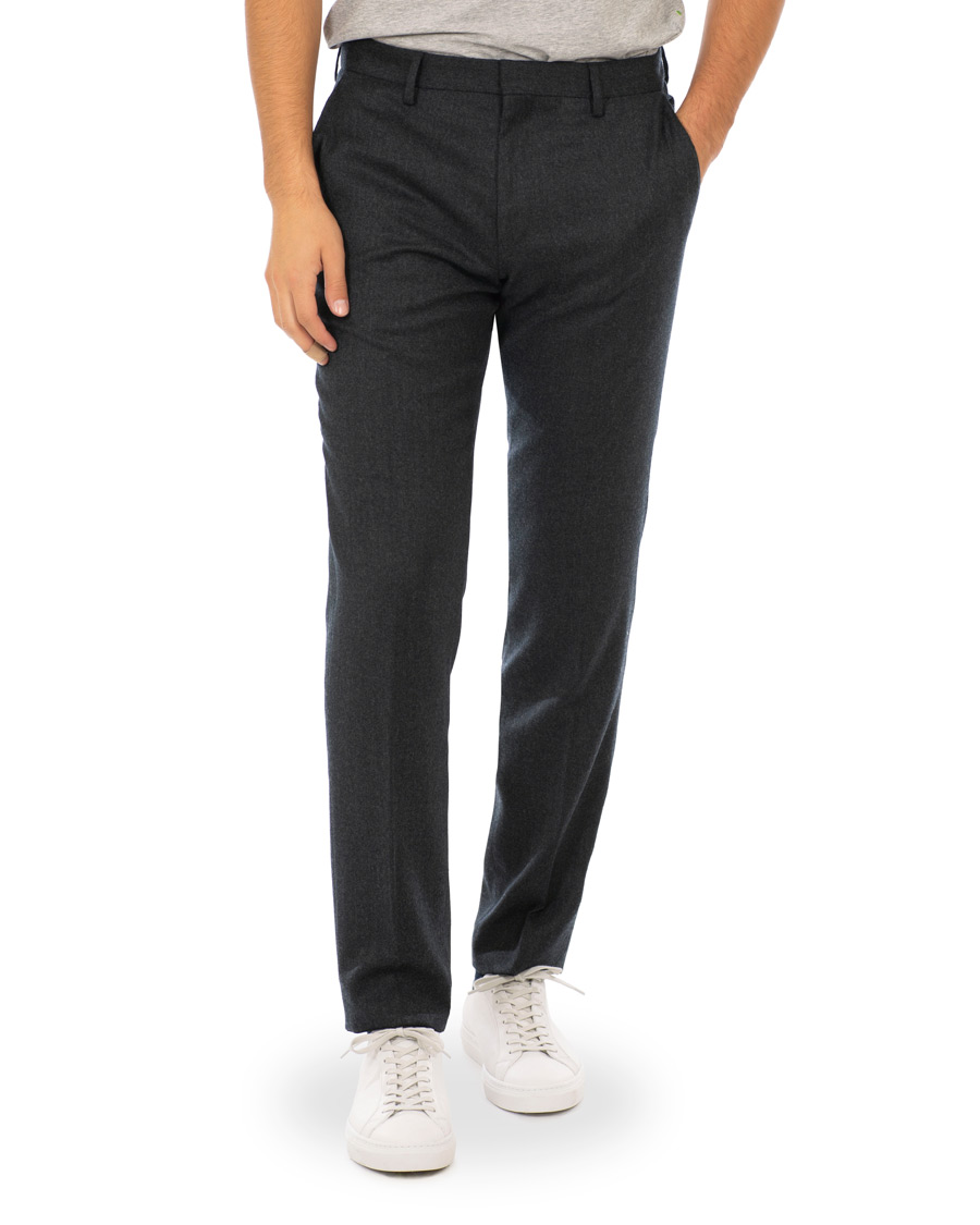 Homme | Pantalons | BOSS BLACK | BOSS Gains Washable Stretch Flannel Trousers Open Grey