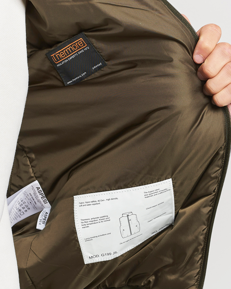 Homme | Manteaux Et Vestes | Aspesi | Jil Padded Vest Dark Military