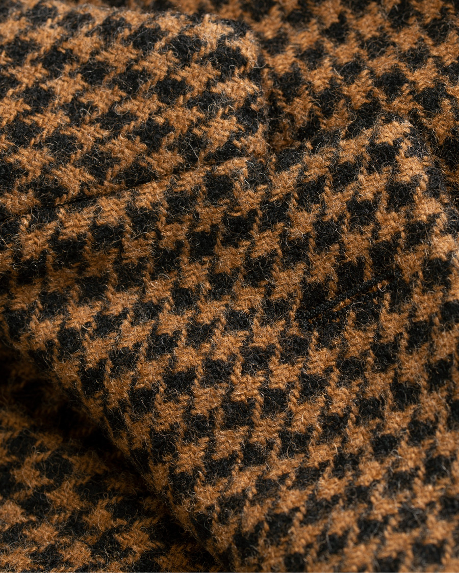 Homme | Blazers | The Gigi | Art Garment Dyed Houndstooth Shetland Blazer Dark Brown
