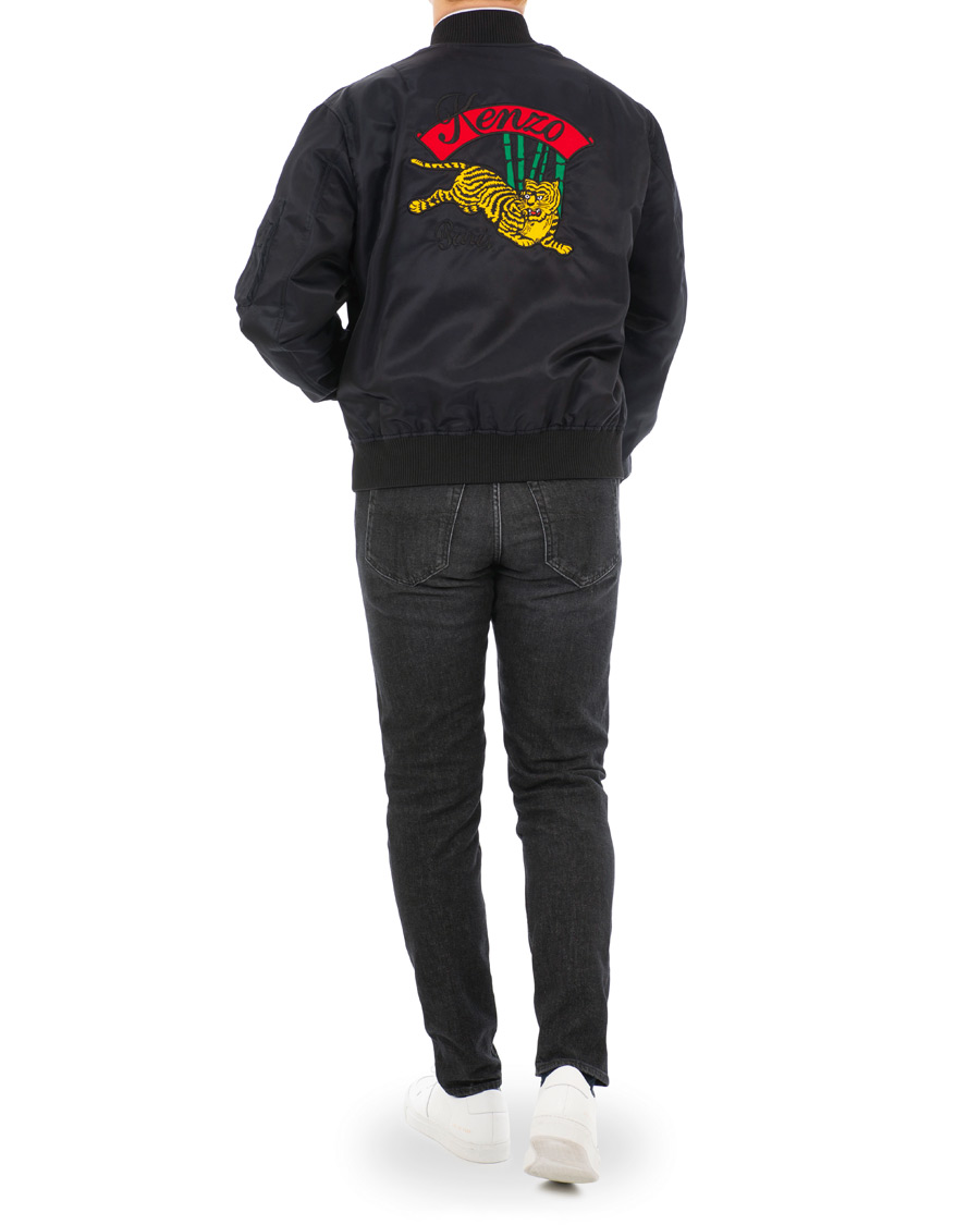 Homme | Manteaux Et Vestes | KENZO | Nylon Jumping Tiger Bomber Nylon Blue