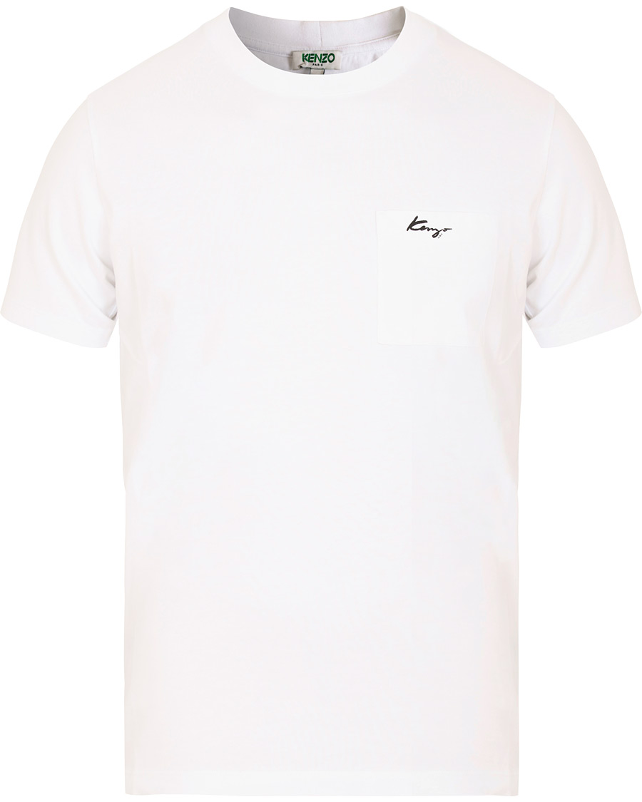 Homme | T-shirts | KENZO | Small Logo Signature Pocket T-shirt White
