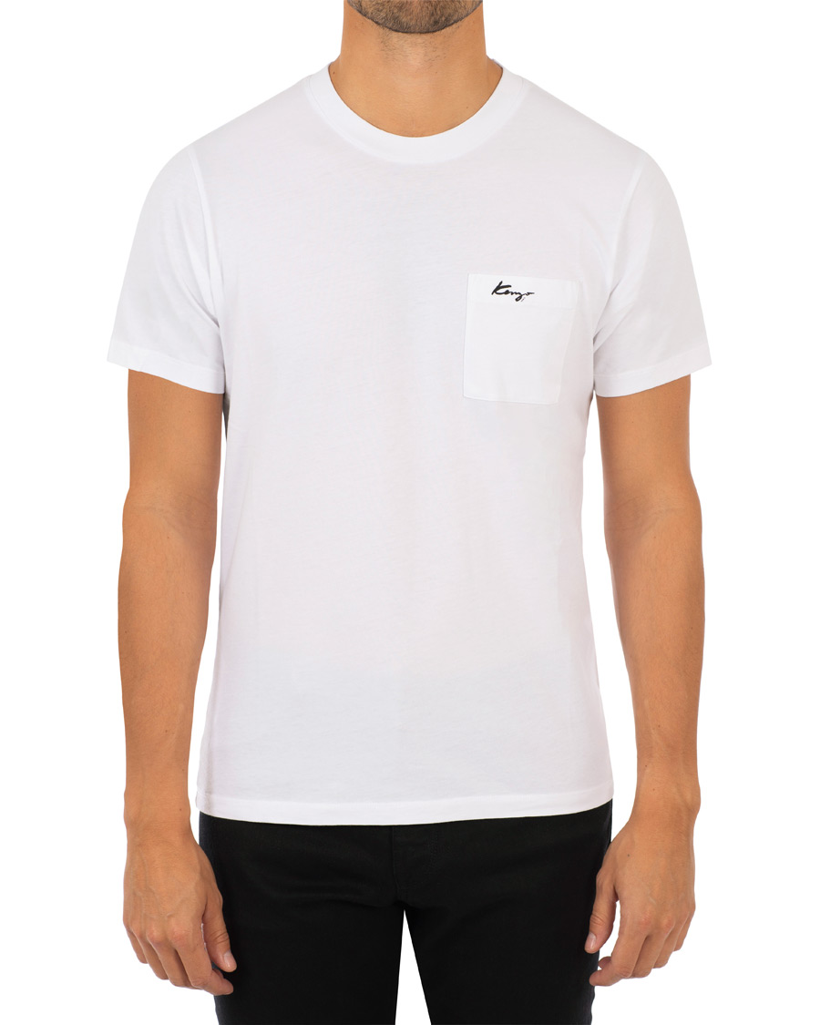 Homme | T-shirts | KENZO | Small Logo Signature Pocket T-shirt White