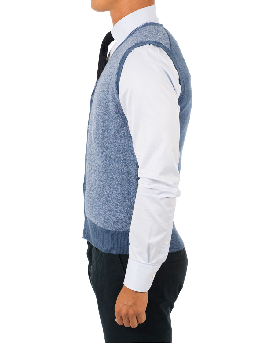 Homme | Pulls Et Tricots | Stenströms | Lambswool Vest Blue