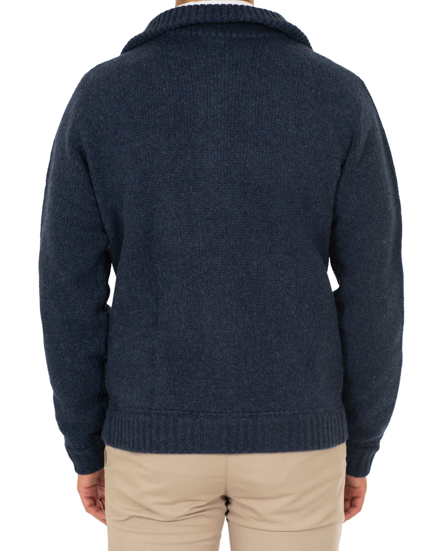 Homme | Pulls Et Tricots | Stenströms | Merino Wool Knitted Cardigan Navy