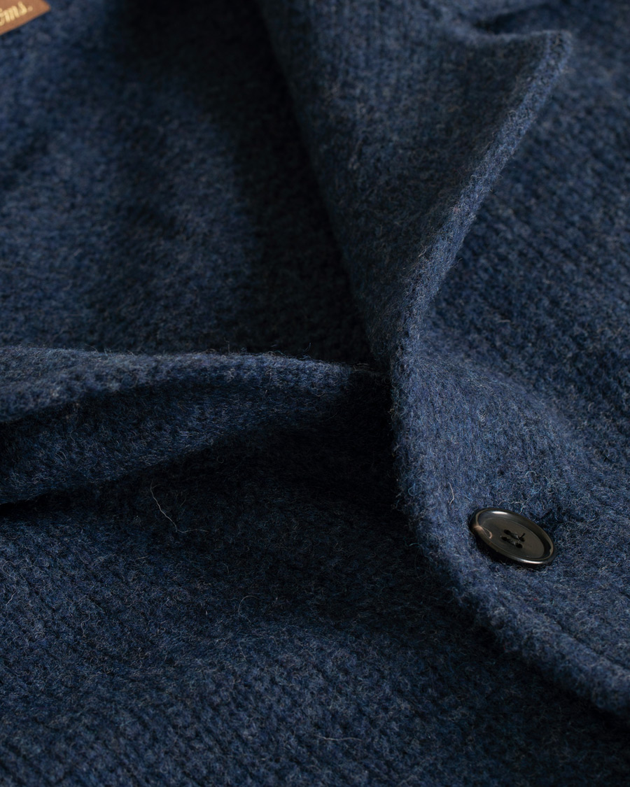 Homme | Pulls Et Tricots | Stenströms | Merino Wool Knitted Cardigan Navy