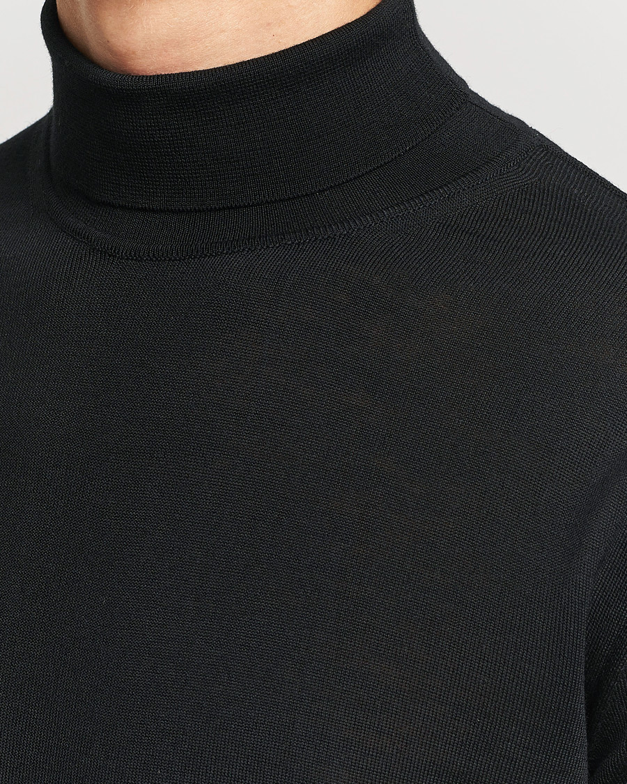 Homme | Pulls Et Tricots | Stenströms | Fine Merino Rollneck Black