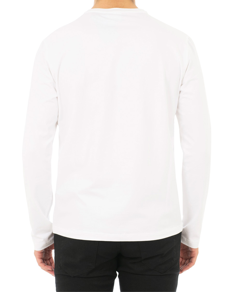 Homme | T-shirts | EA7 | Train Logo Crew Neck Long Sleeve Tee White