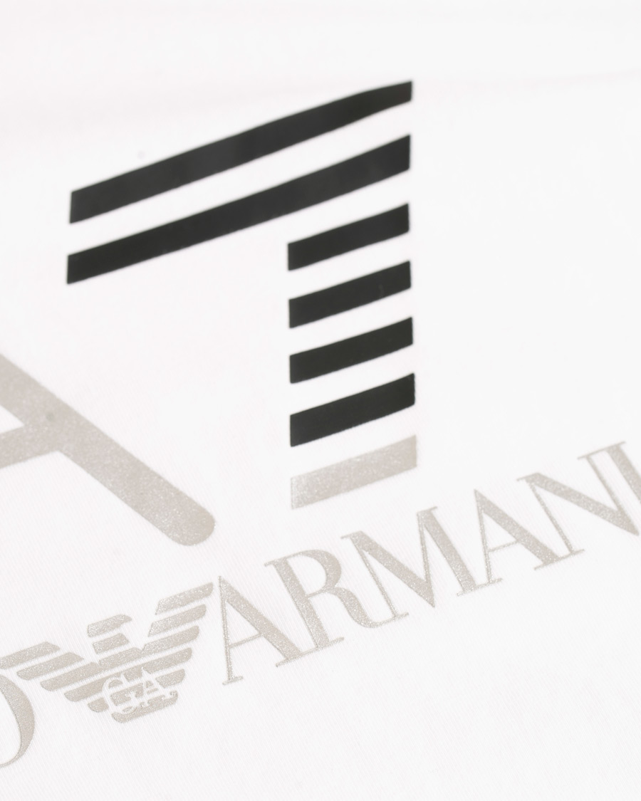 Homme | T-shirts | EA7 | Train Logo Crew Neck Long Sleeve Tee White