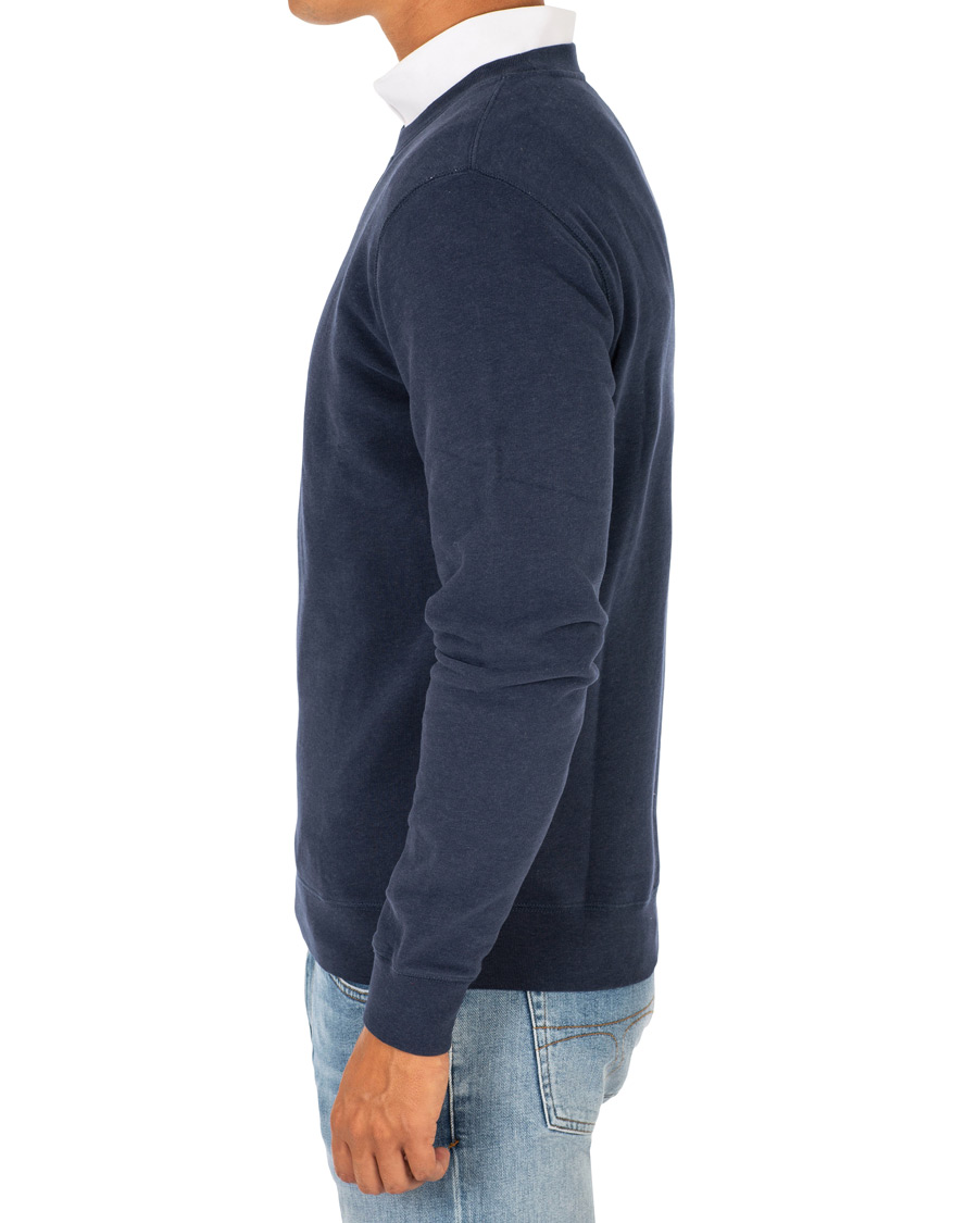 Homme | Pulls Et Tricots | Sunspel | Loopback Sweatshirt Navy Melange