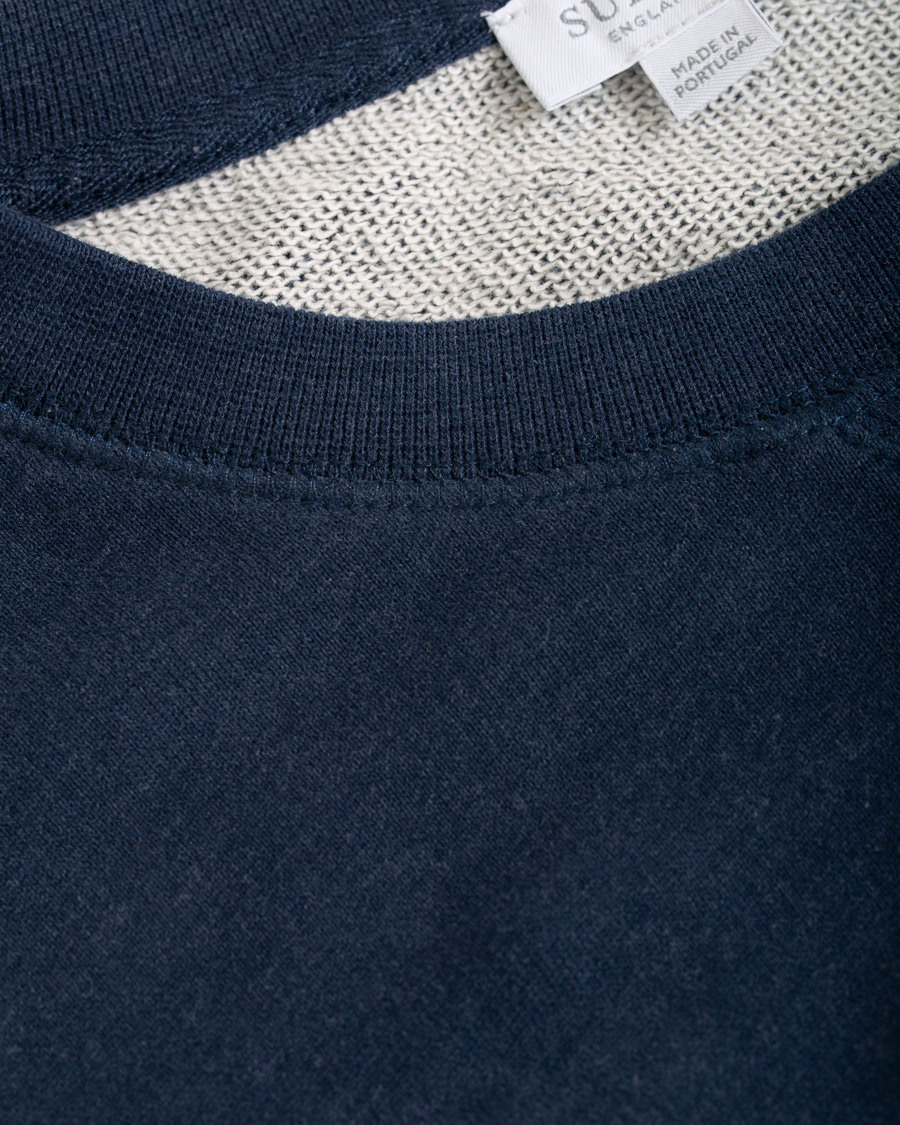 Homme | Pulls Et Tricots | Sunspel | Loopback Sweatshirt Navy Melange